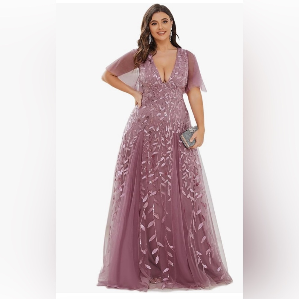 Orchid lace overlay dress